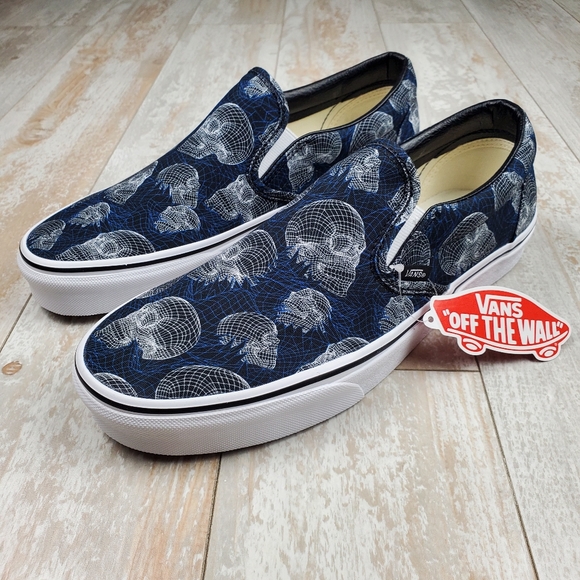 Vans Other - Vans Classic Slip On Wire Frame Skulls